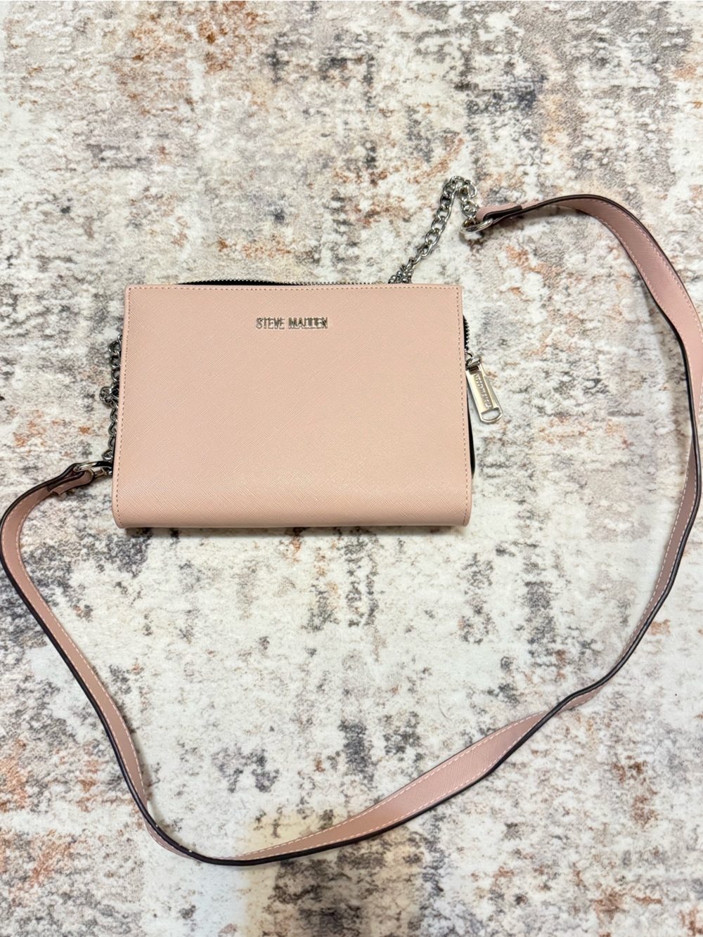 Steve Madden Dusty Rose Crossbody Bag with Chain Strap